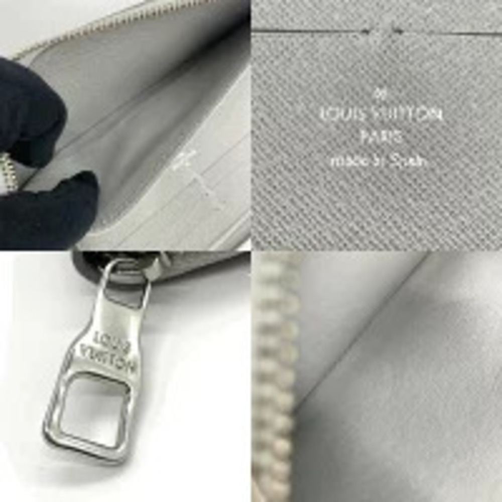 Louis Vuitton Zippy Organizer Gray Story Round Zipper View 6